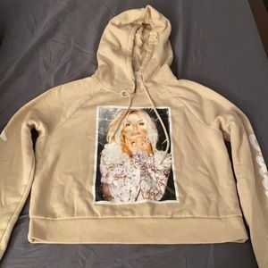 Britney Spears crop hoodie